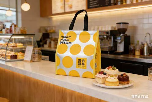 Upright dessert cooler tote