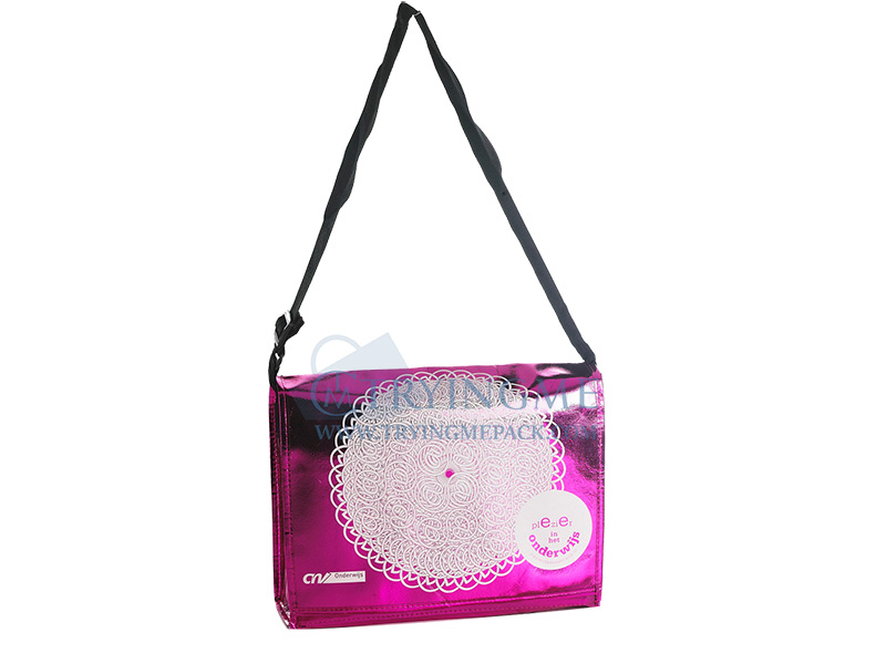 Custom glitter & metallic finish bags — reference design