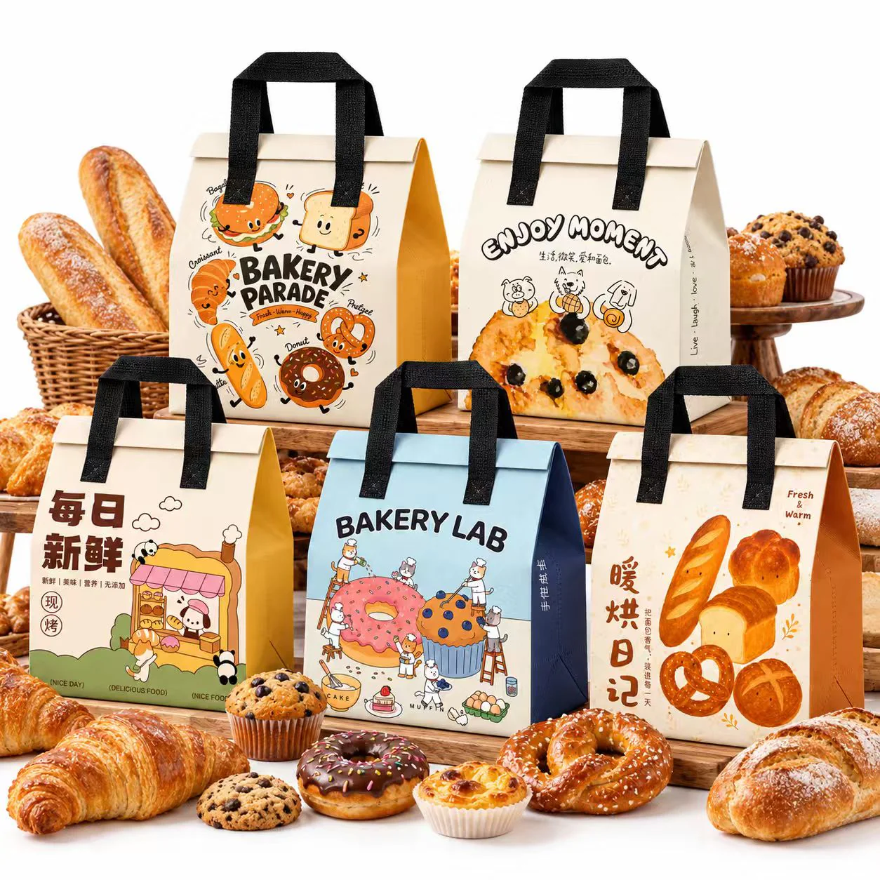 Bolsas térmicas para bakery — Material y uniones