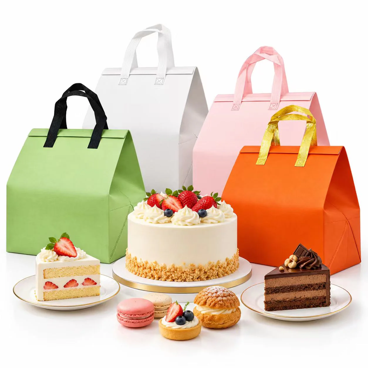 Cake self-seal insulated bags — Packing application