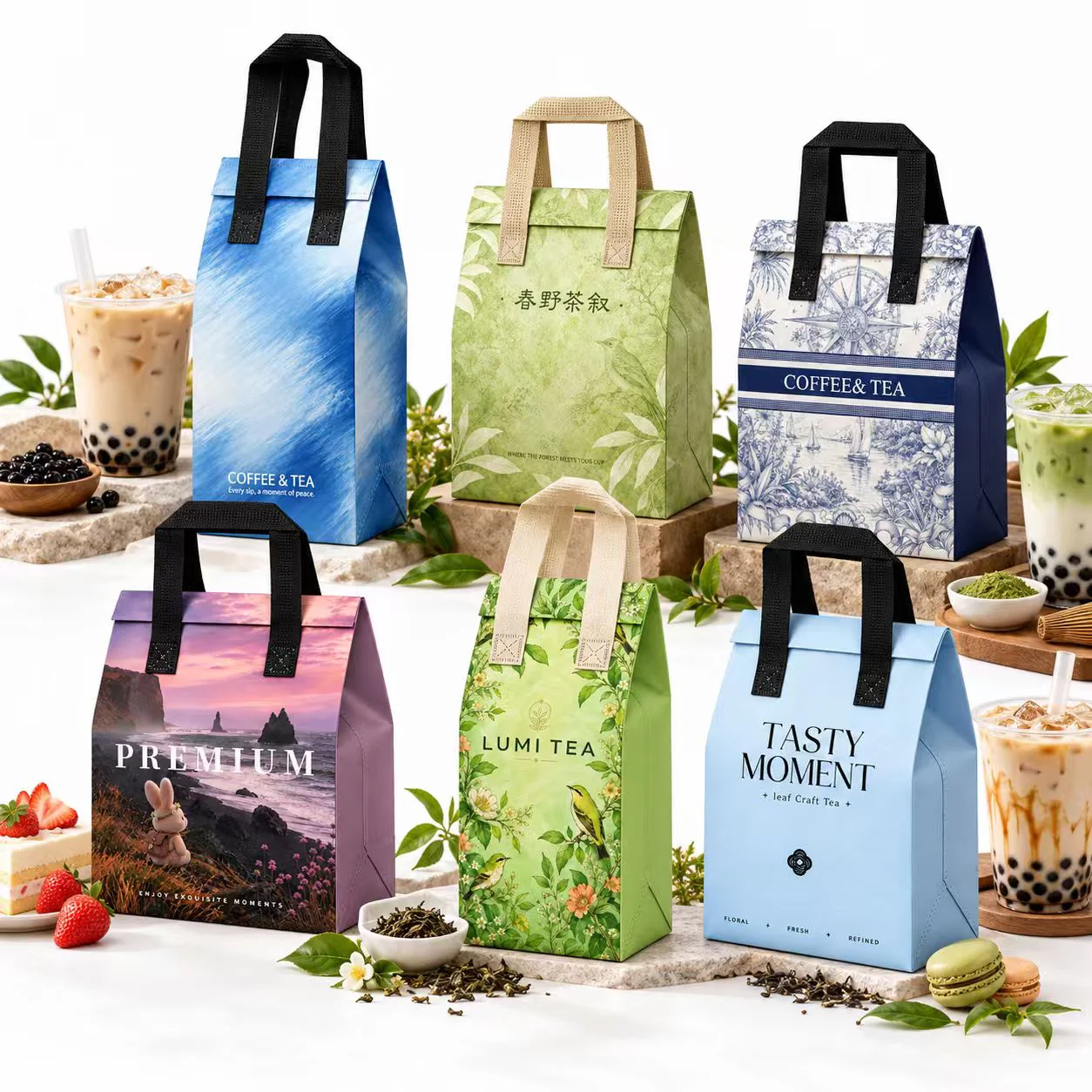 Bolsas térmicas para milk tea — Aplicación de embalaje